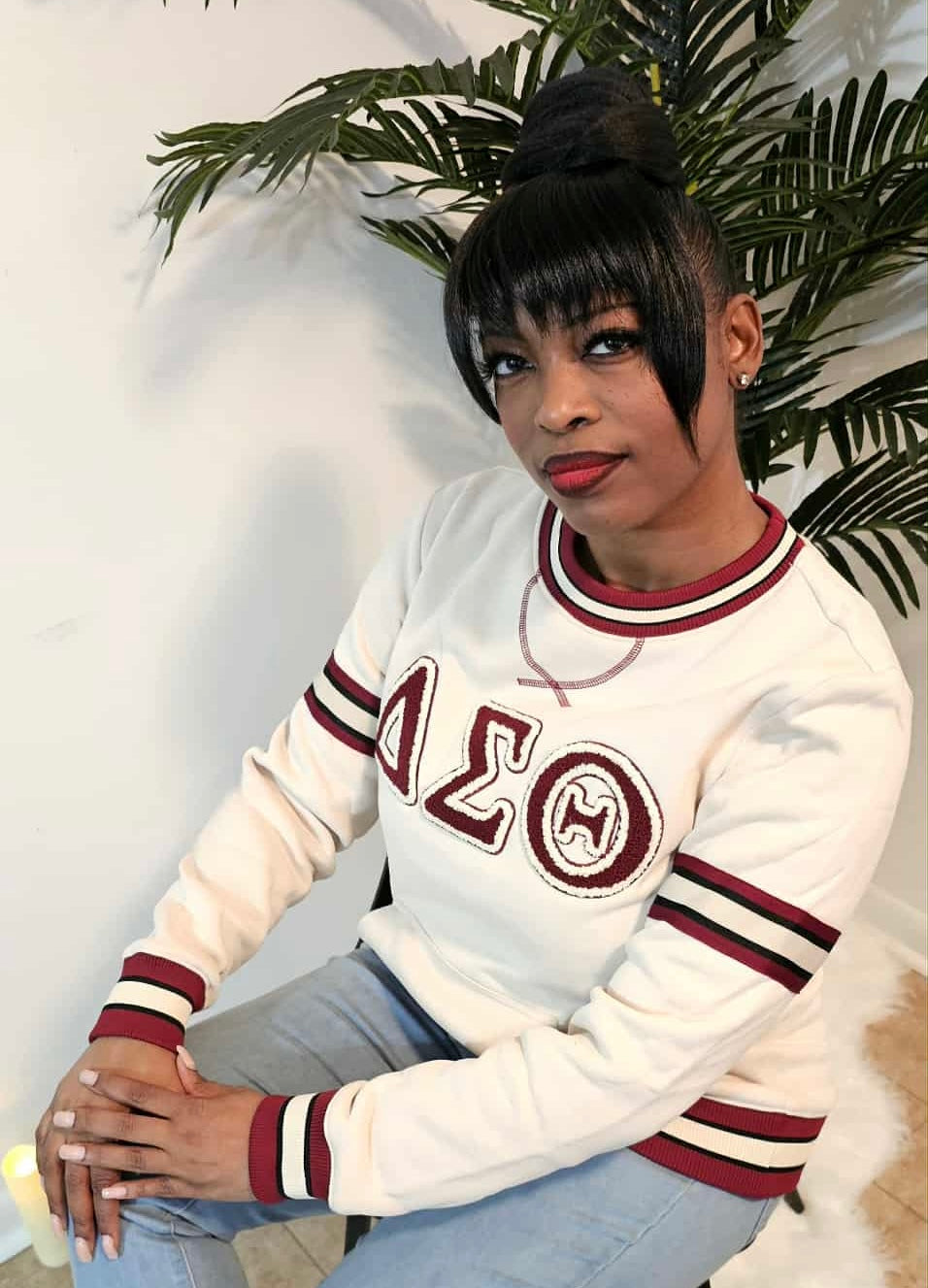 Delta Cream Chenille Crewneck