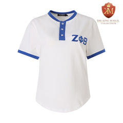 Zeta White Premium Henley Shirt
