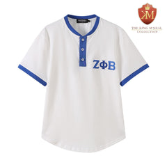 Zeta White Premium Henley Shirt