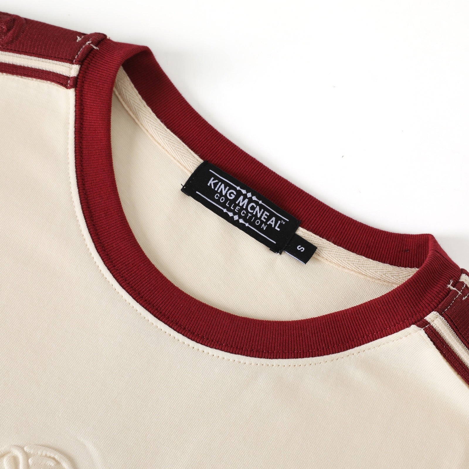 Delta Cream Tapered Embossed Crest Premium Shirt