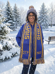 SGRho Blue Scarf & Hat Set