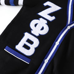 Zeta Black Fleece Cardigan Unisex Fit