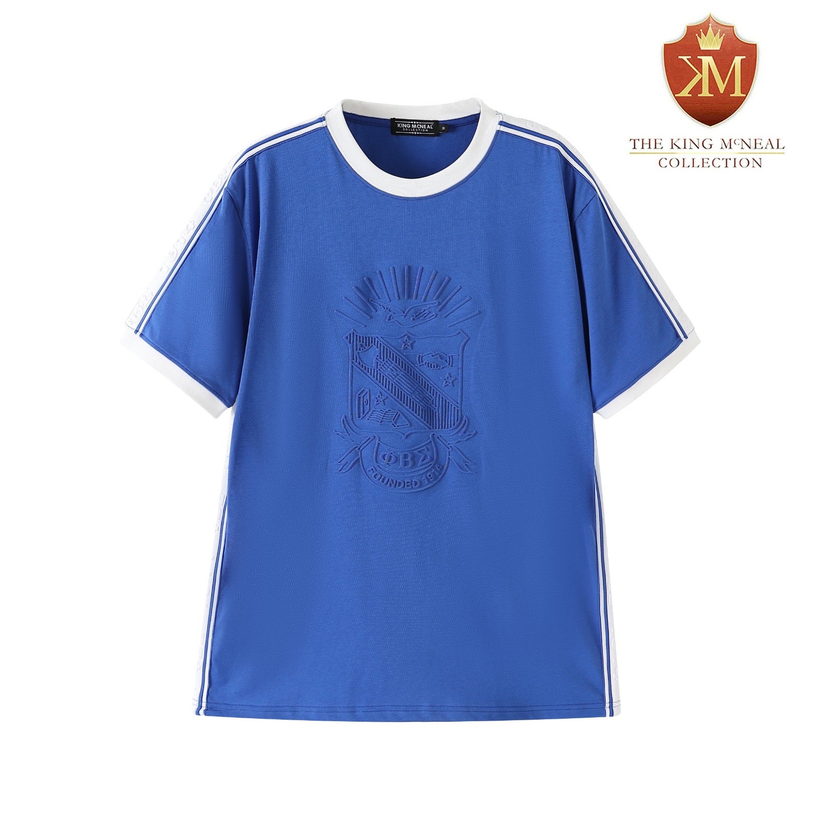 Sigma Blue Tapered Embossed Premium Crest Shirt