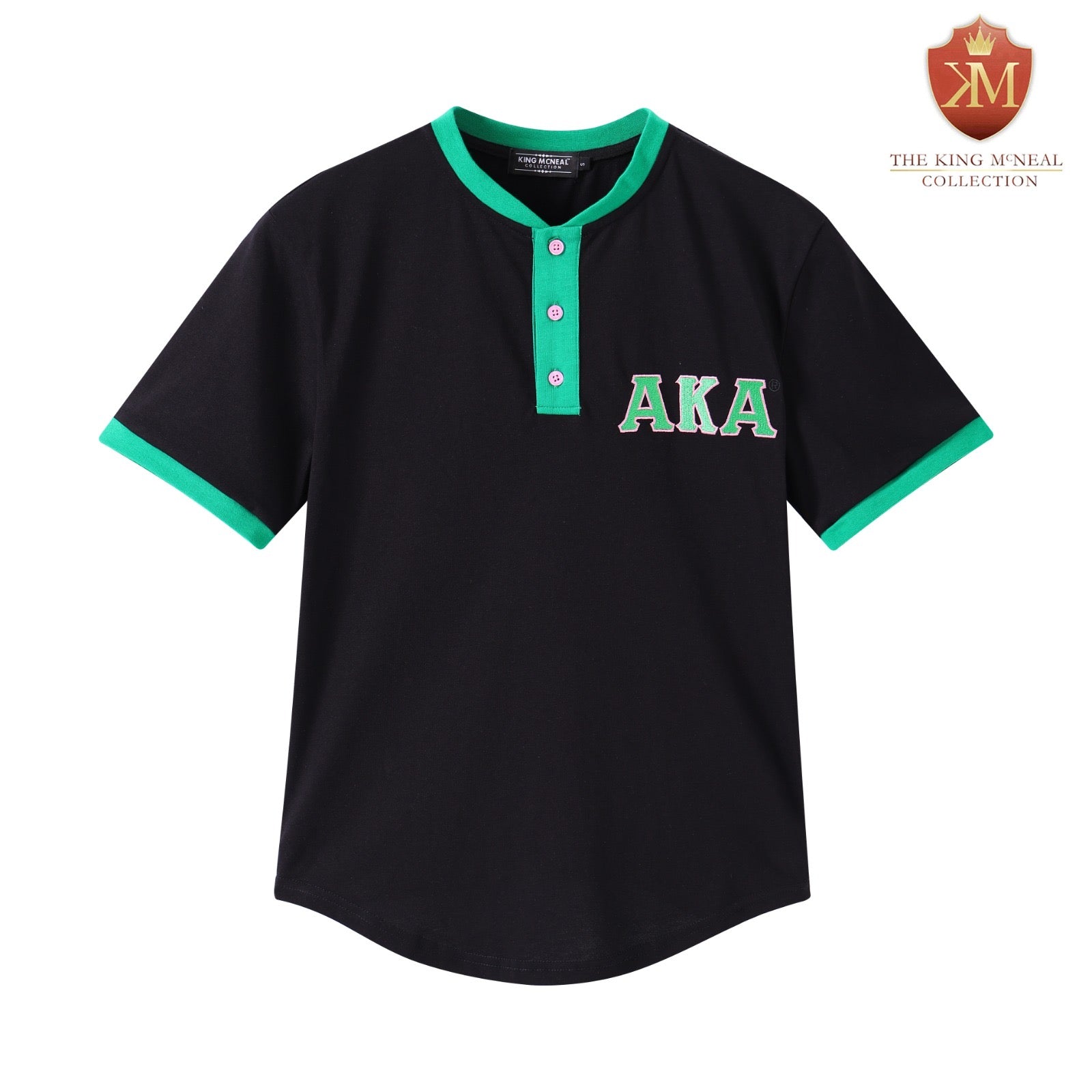 AKA Black Premium Henley Shirt
