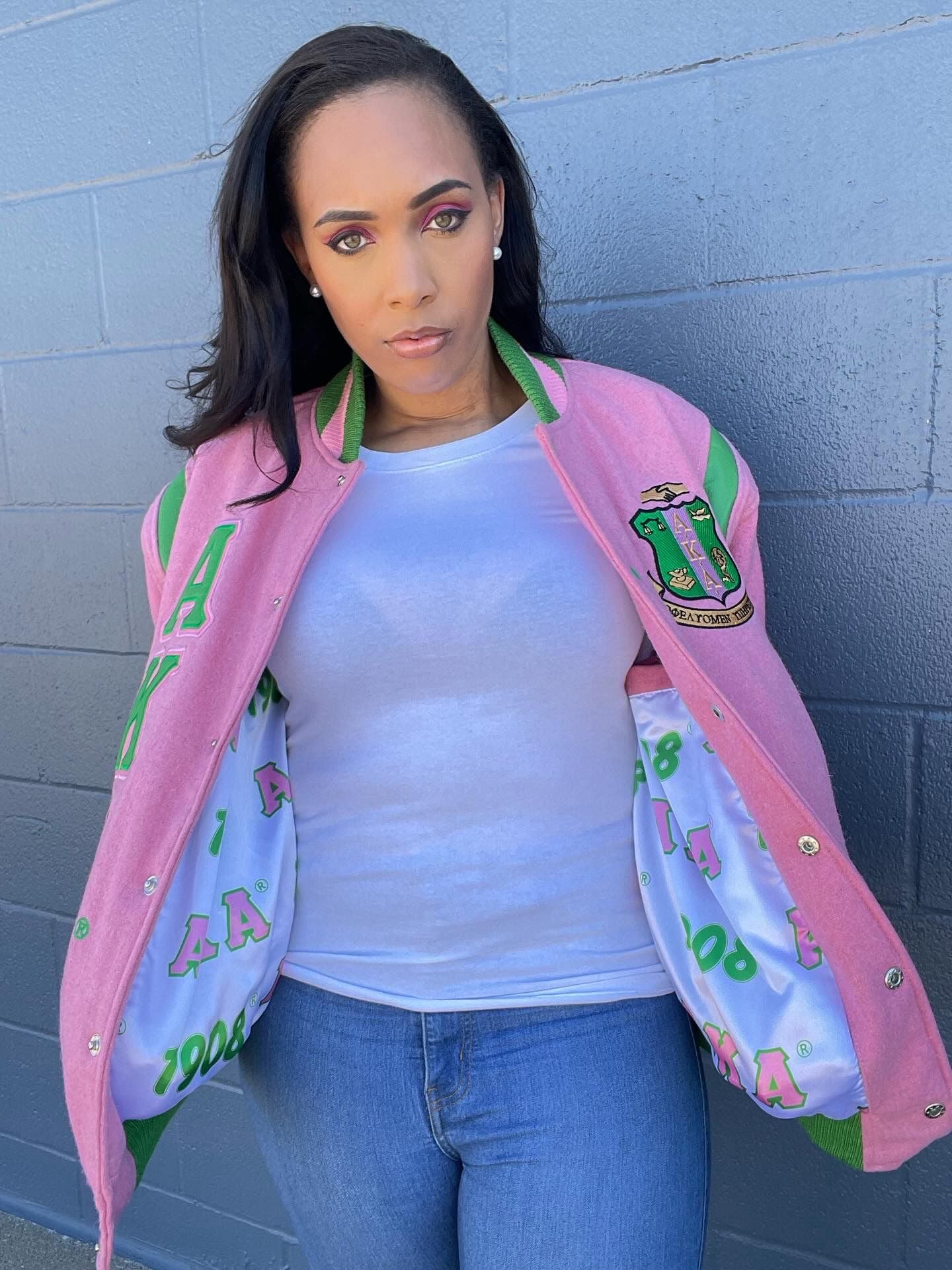 AKA Wool and Leather Letterman Jacket