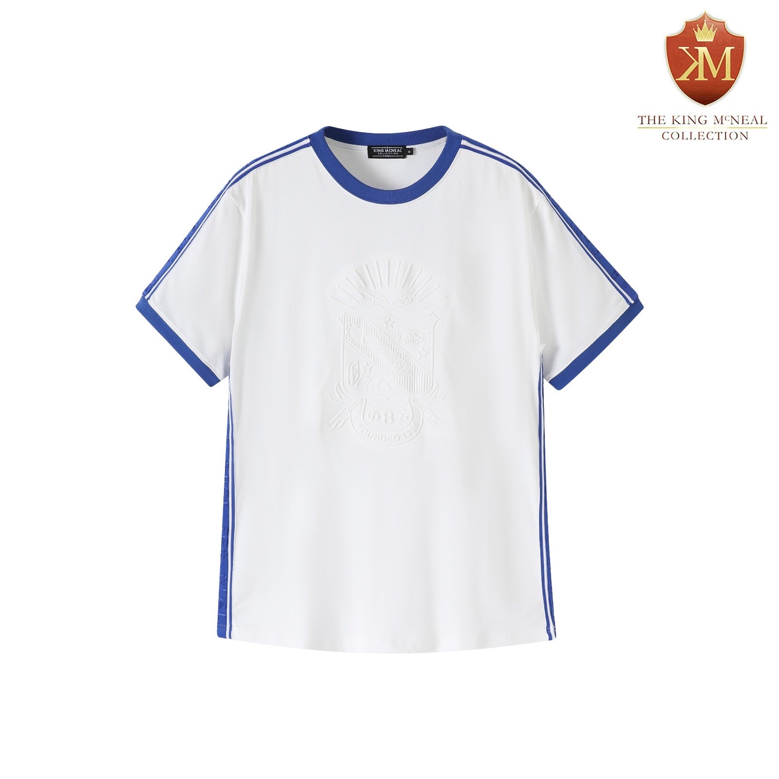 Sigma White Tapered Embossed Premium Crest Shirt