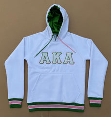 AKA White Chenille Hoodie