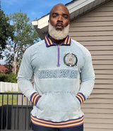 Omega Denim Quarter Zip Sweatshirt