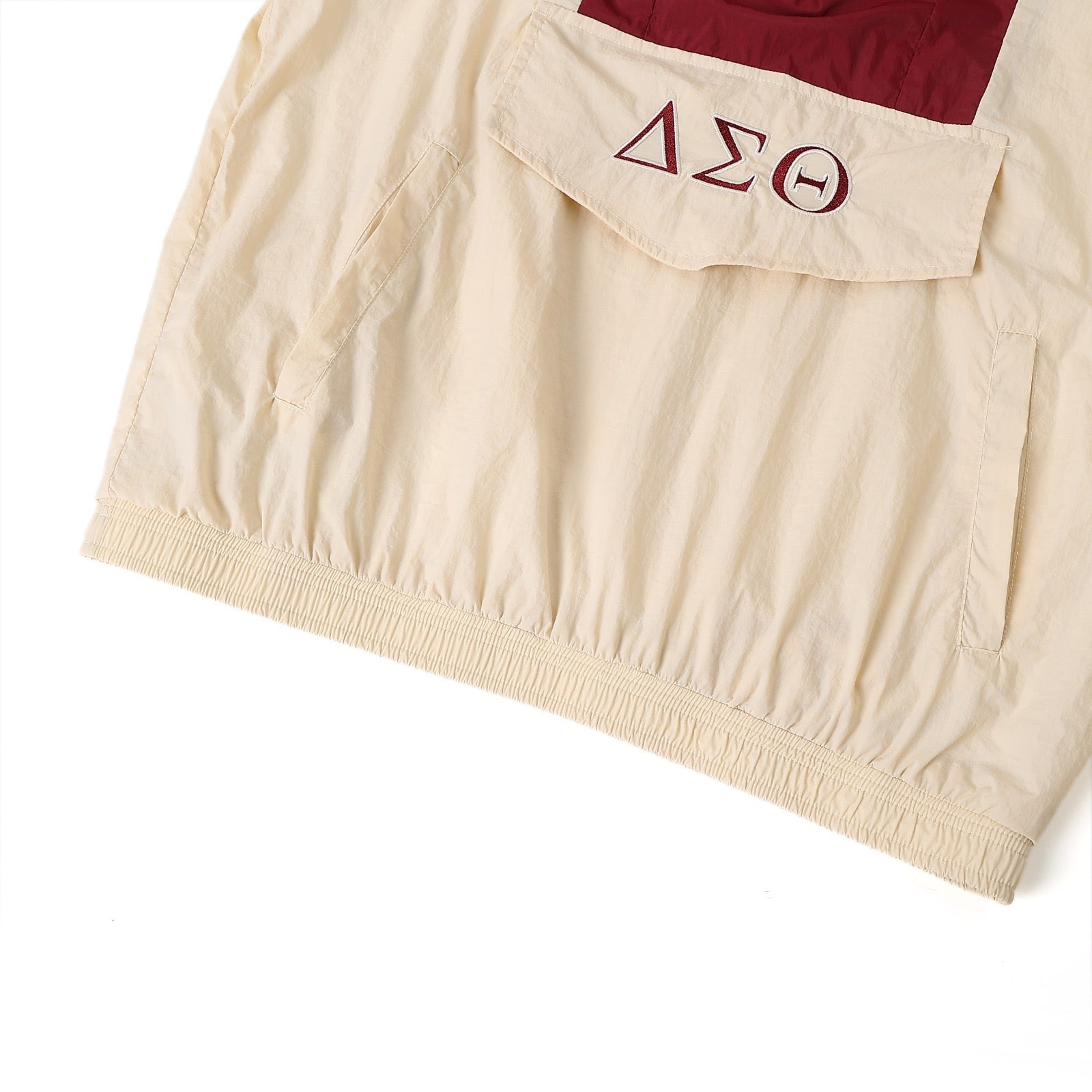 Delta Cream Half Zip Windbreaker Jacket