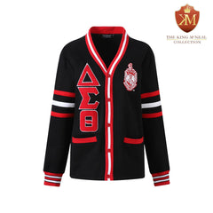 Delta Black Fleece Cardigan Unisex Fit