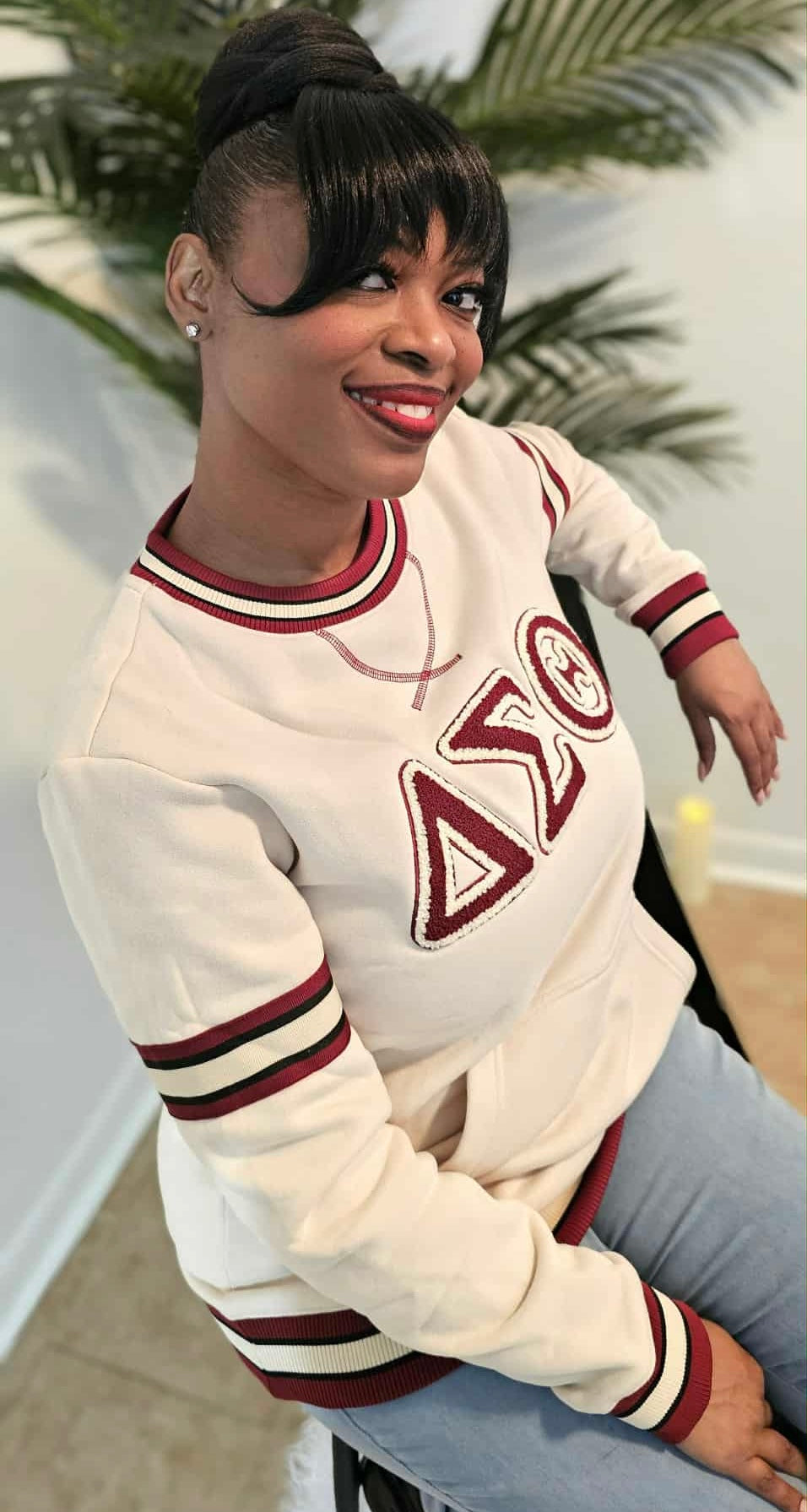 Delta Cream Chenille Crewneck