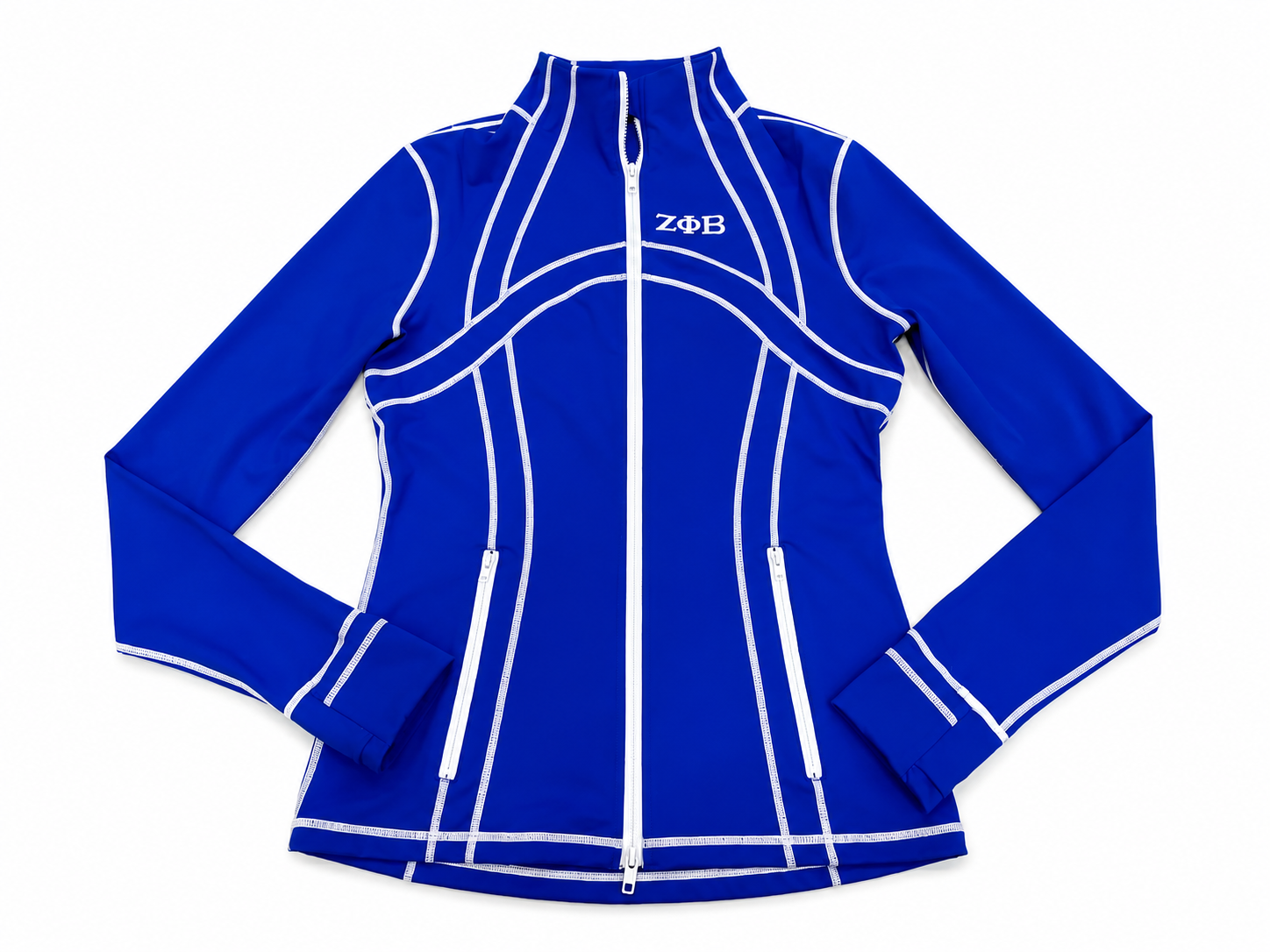 Zeta Blue Full Zip Yoga Jacket