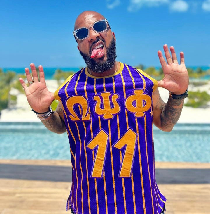 Omega Pinstripe Basketball Jersey