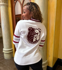 Alabama A&M White Fleece Cardigan