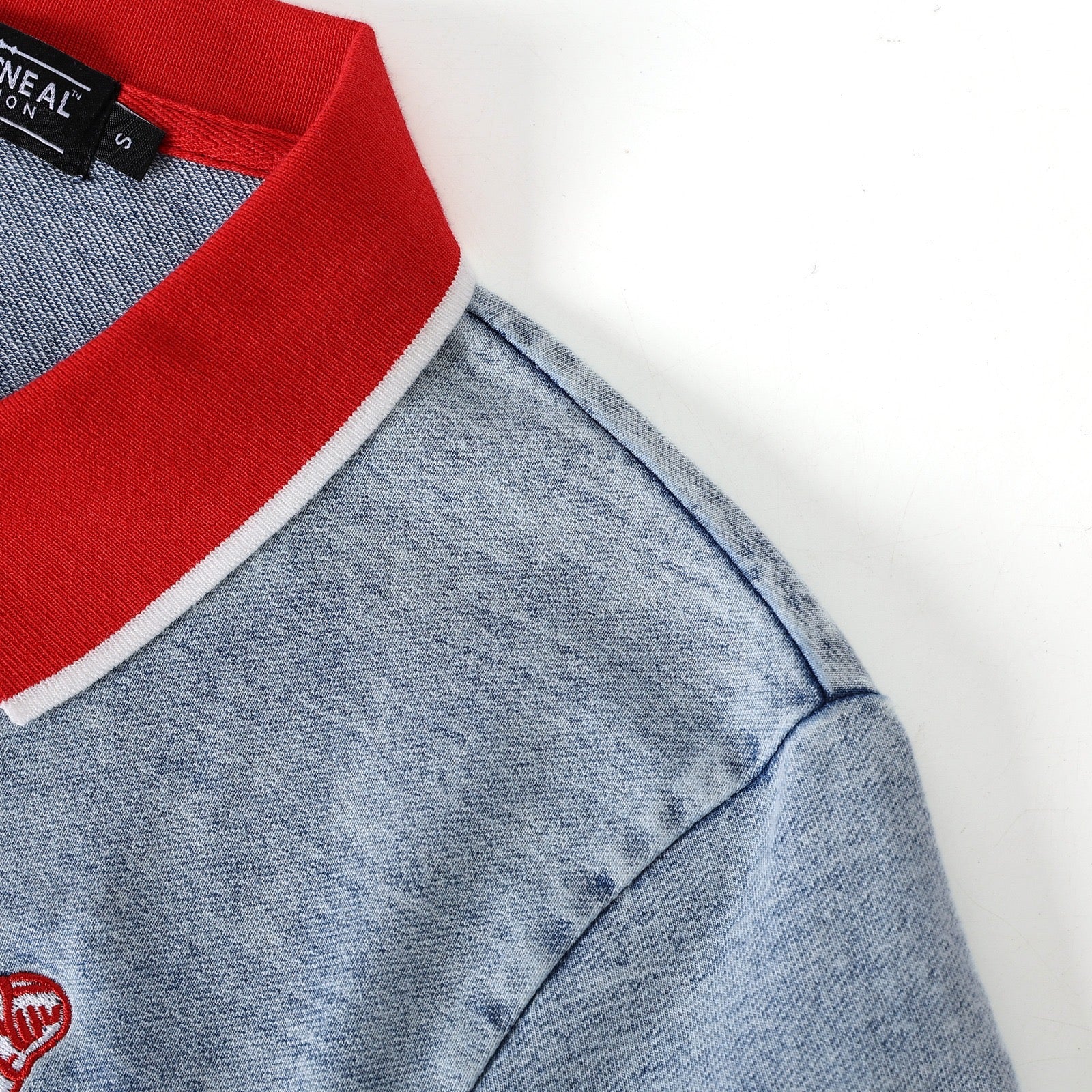 Delta Denim Embossed Polo Shirt