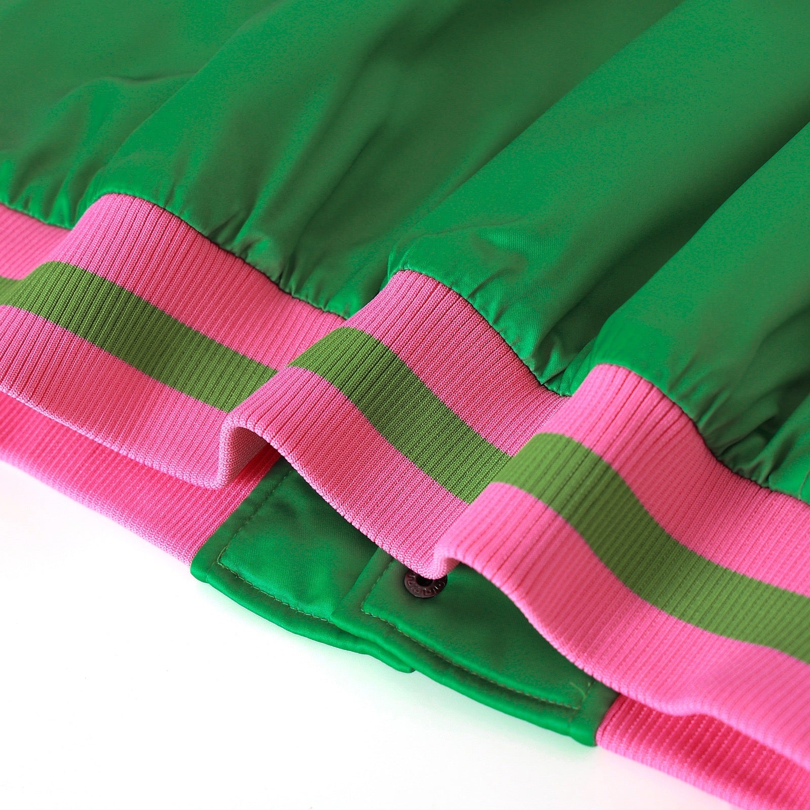 AKA Green Satin Bomber Jacket