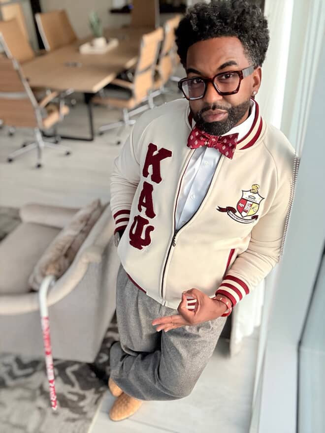 Kappa Cream Varsity Fleece Jacket