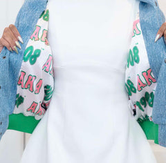 AKA 1908 Denim Bomber Jacket