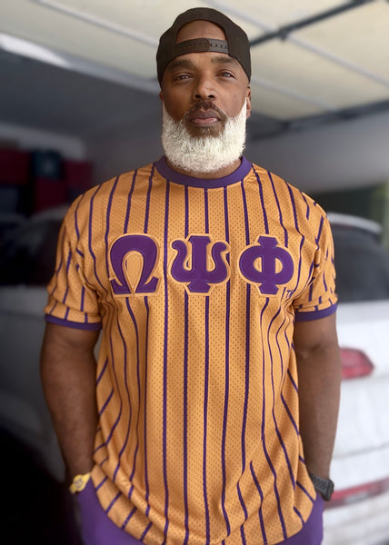Omega Gold Pinstripe Baseball Jersey – The King McNeal Collection