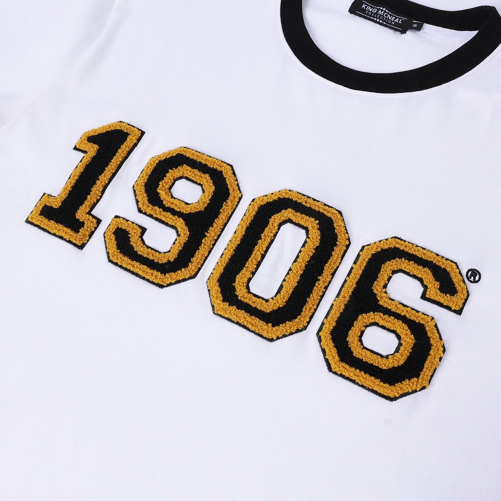 1906 White Premium Chenille Ringer Shirt