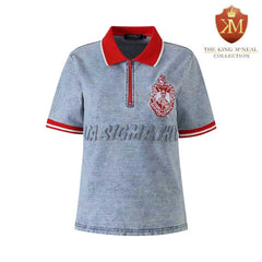 Delta Denim Embossed Polo Shirt
