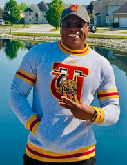 Tuskegee Heather Grey Pocket Crewneck