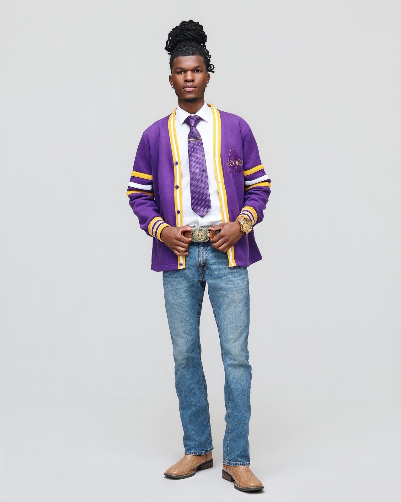 Alcorn Purple Fleece Cardigan