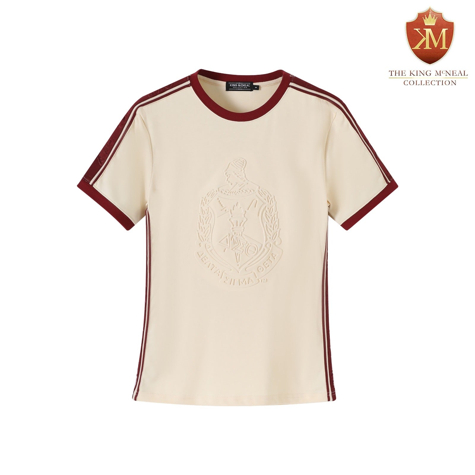Delta Cream Tapered Embossed Crest Premium Shirt