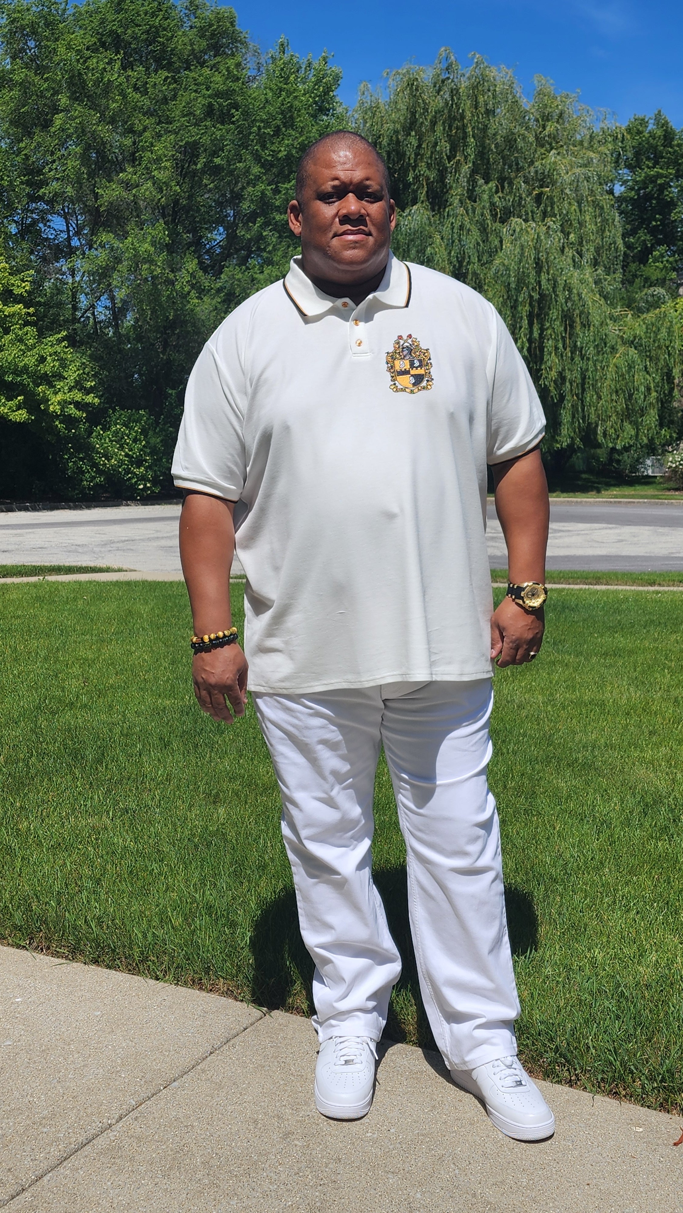 Alpha White Premium Polo Shirt