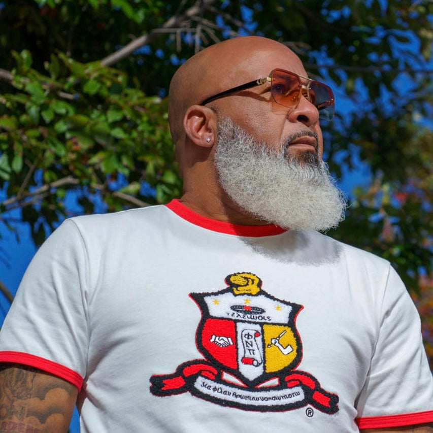 Kappa White Chenille Crest Ringer Premium Shirt