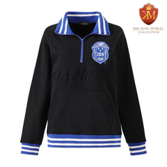 Zeta Black Quarter Zip Sweatshirt Unisex