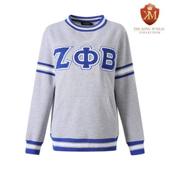 Zeta Phi Beta Grey Chenille Crewneck