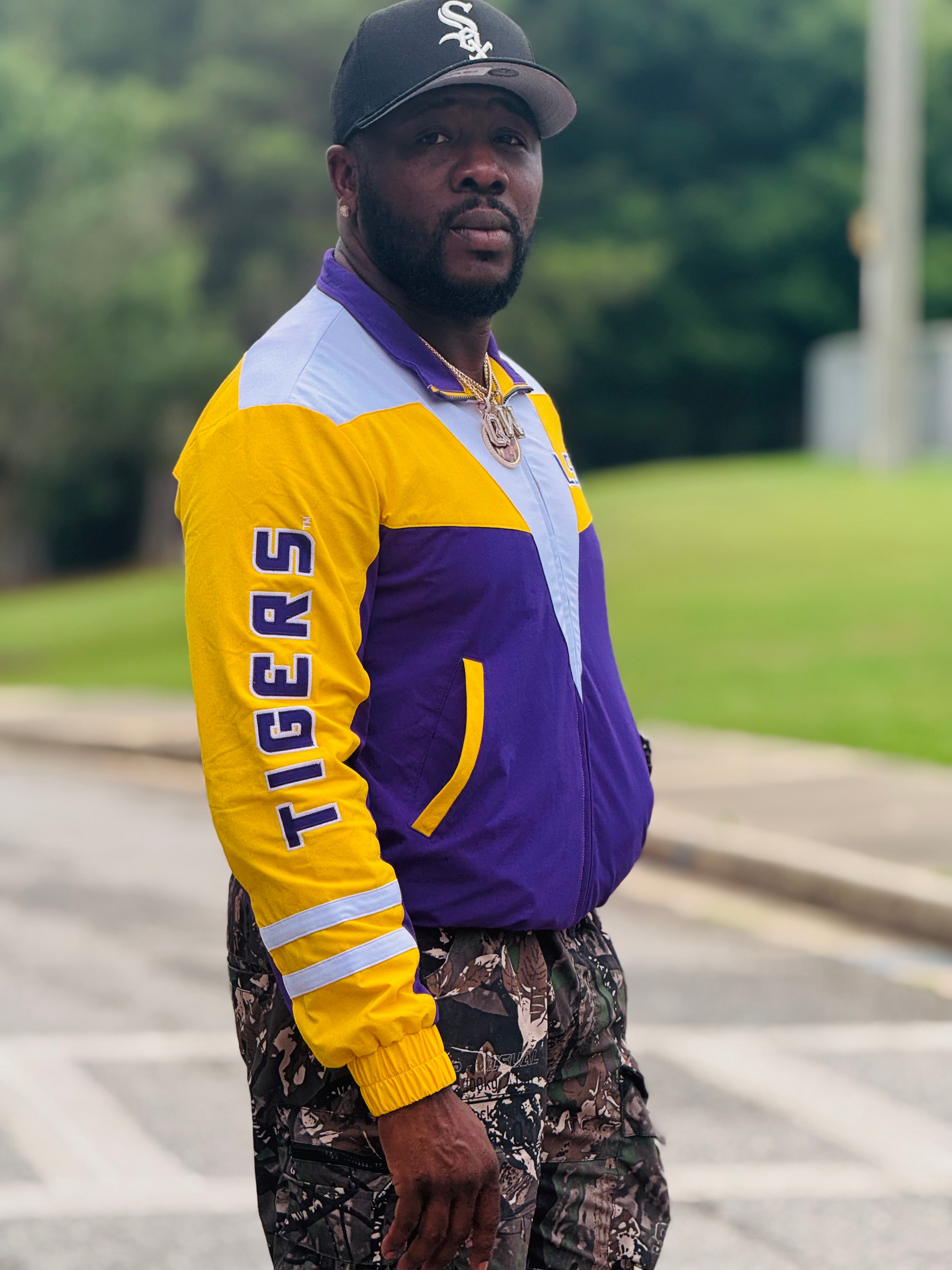 LSU Purple Full Zip Windbreaker Tech
