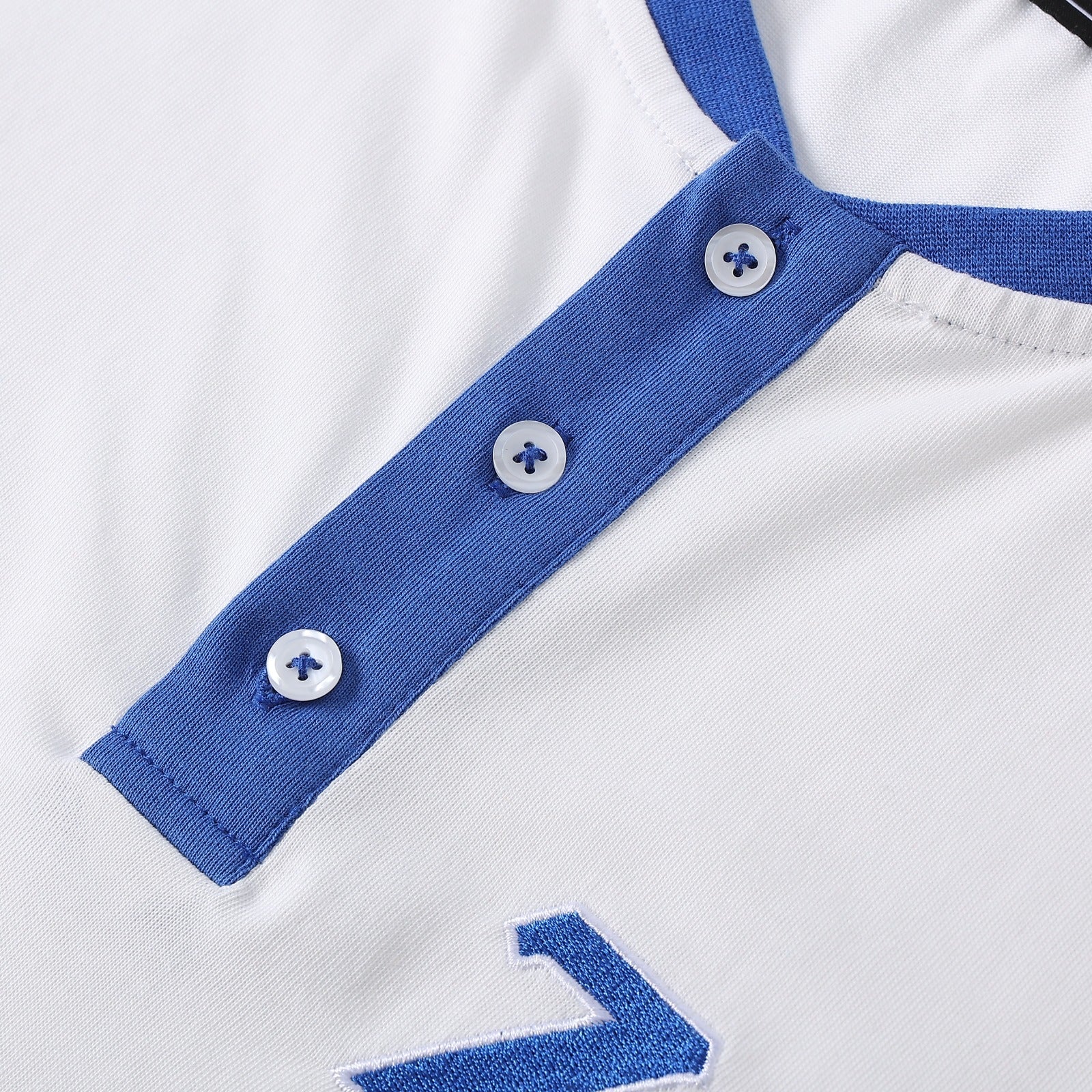 Zeta White Premium Henley Shirt