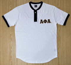 Alpha White Premium Henley Shirt