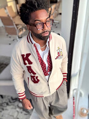 Kappa Cream Varsity Fleece Jacket