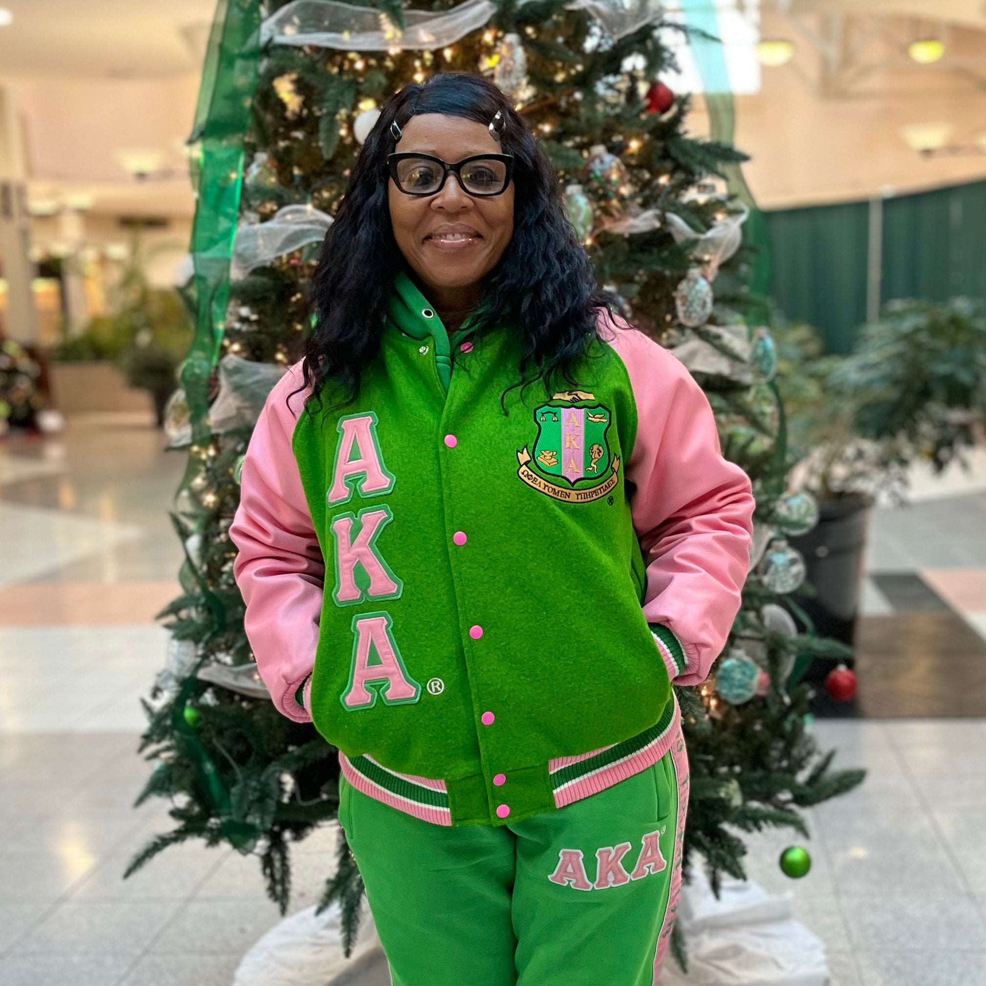 AKA Wool and Leather Letterman Jacket