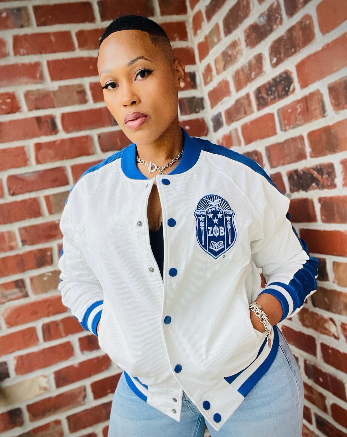 Zeta White Corduroy Jacket Read Description