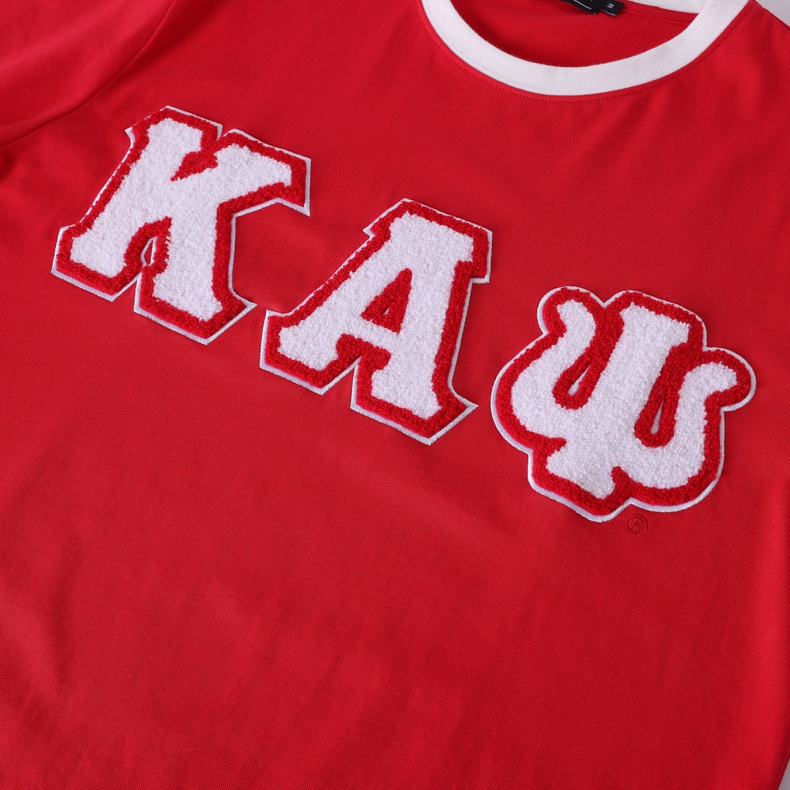 Kappa Red Chenille Letter Ringer Premium Shirt