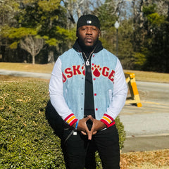 Tuskegee University Denim Bomber Jacket