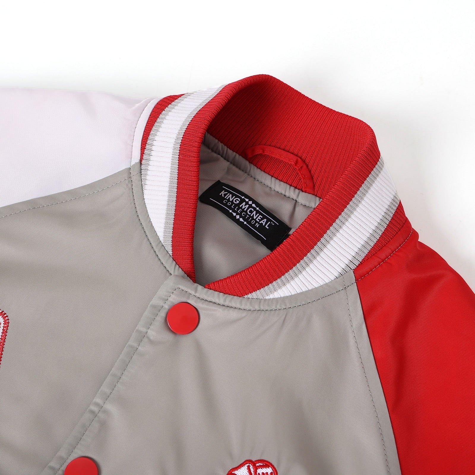 Grey Delta Bomber Jacket Custom Lining