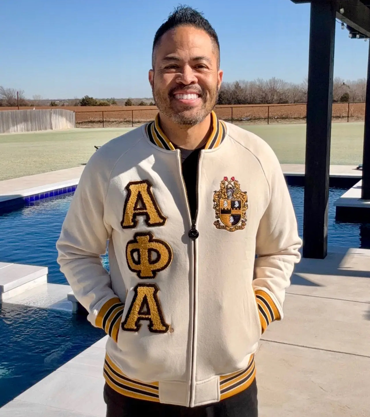 Alpha Neutral Chenille Varsity Fleece
