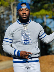 Phi Beta Sigma Grey Chenille Crest Crewneck