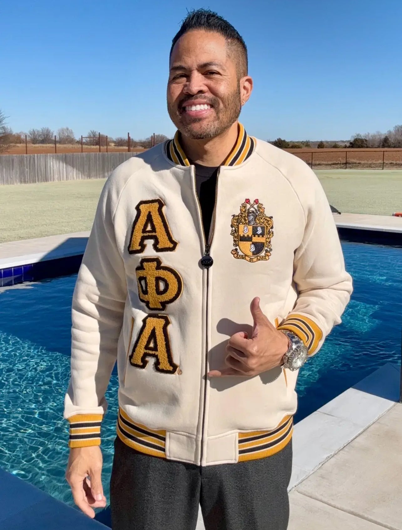 Alpha Neutral Chenille Varsity Fleece