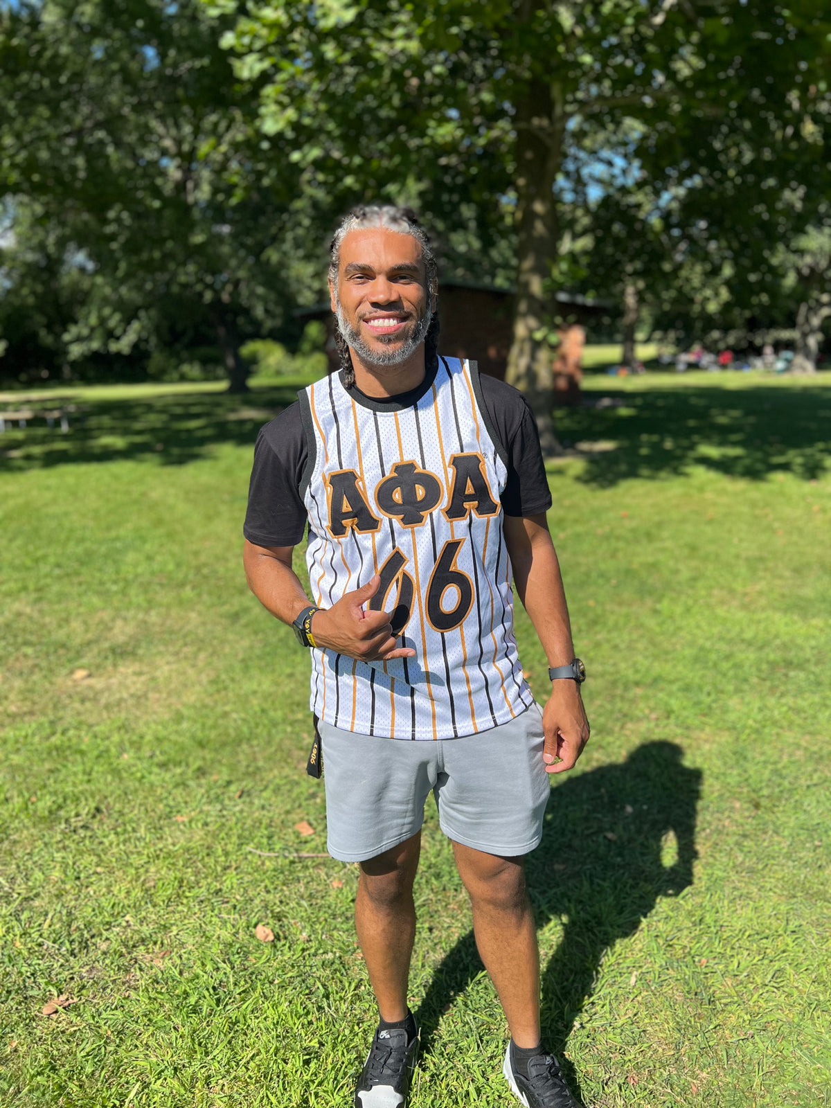 Alpha Pinstripe Basketball Jersey