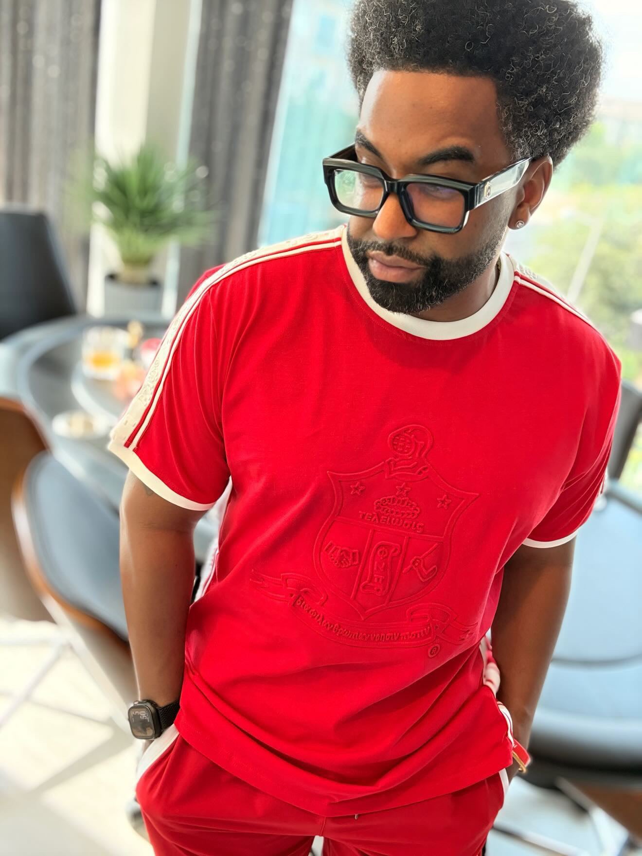 Kappa Red Tapered Embossed Premium Crest Shirt