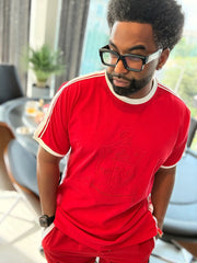Kappa Red Tapered Embossed Premium Crest Shirt