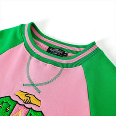 AKA Pink Crest Chenille Crewneck (Unisex Size)