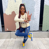 SGRho Crest Nuetral Chenille Pocket Crewneck