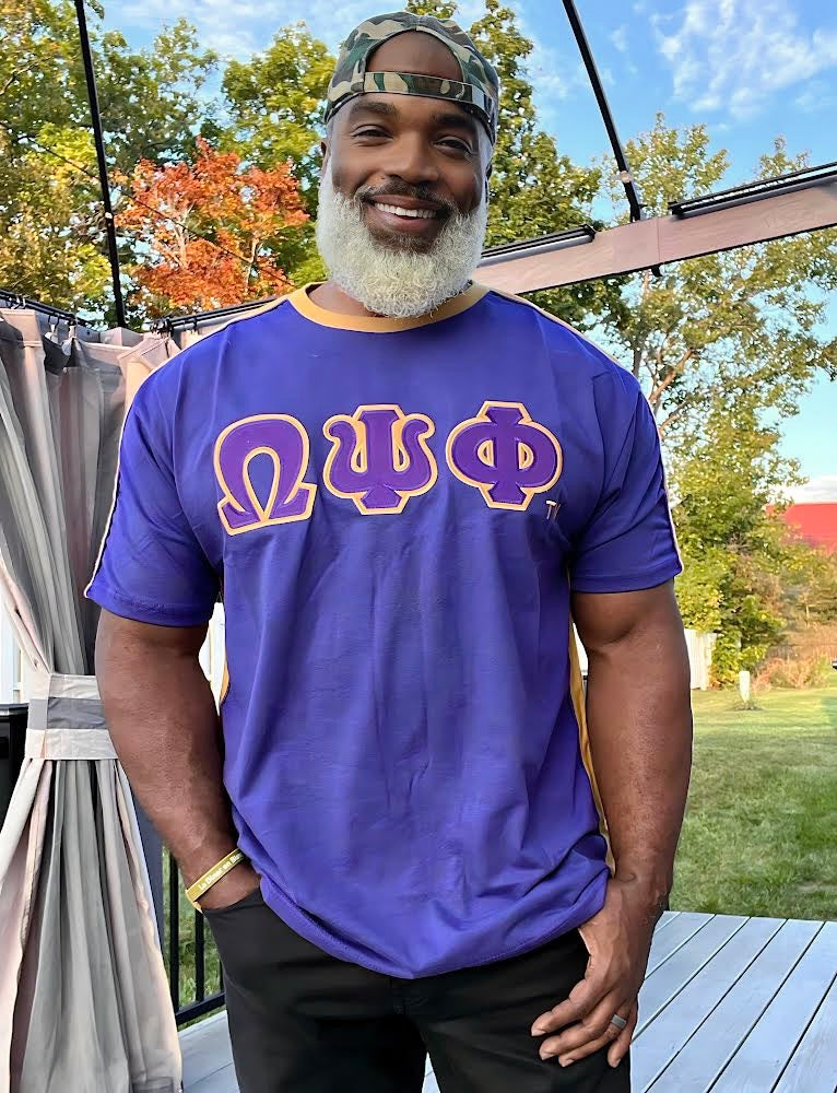 omega psi phi gear Omega Psi Phi Letter Premium Shirt XL